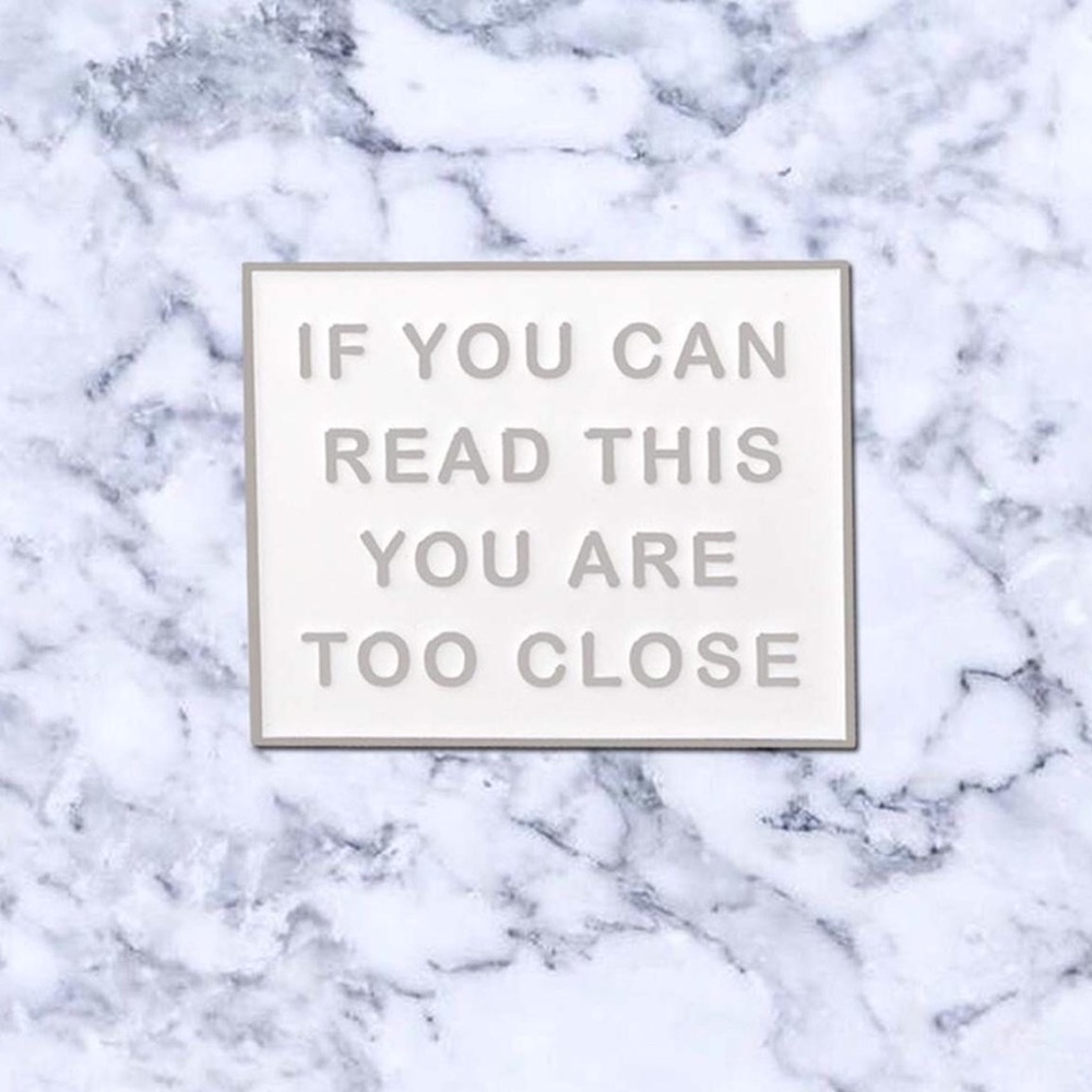 If You Can Read This (White/Silver) Enamel Pin